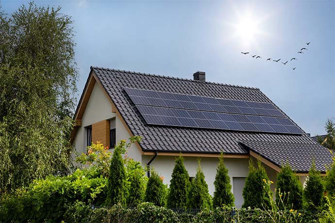 Solar Panels on top of the roof