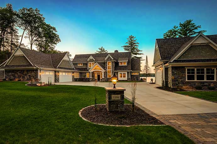 Luxury Home in the woods by the water in Three Lakes in Northern Wisconsin.