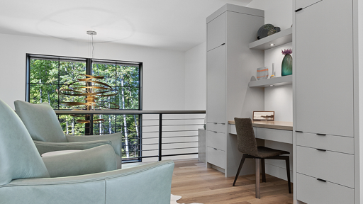 Inviting Work and Seating Area