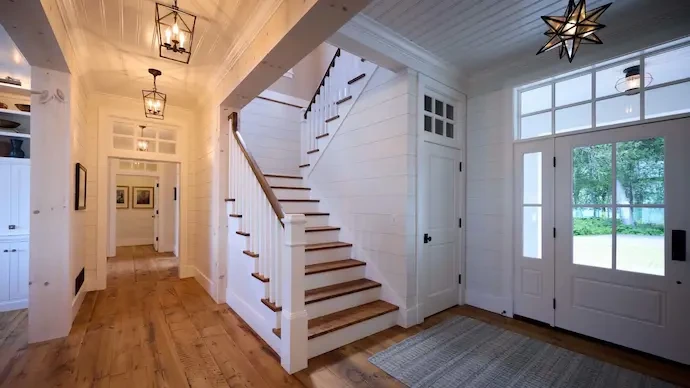 custom millwork in entryway