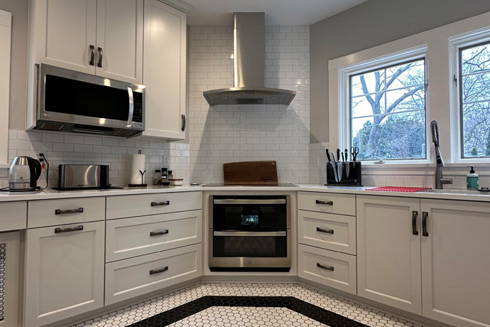 View of a remodeled kitchen