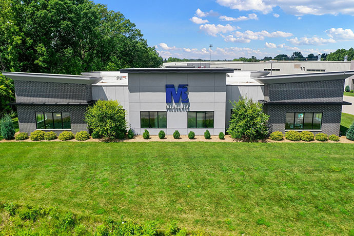 Exterior of larger commercial building.