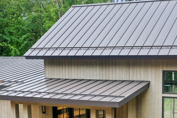 Picture of a house with metal roofing