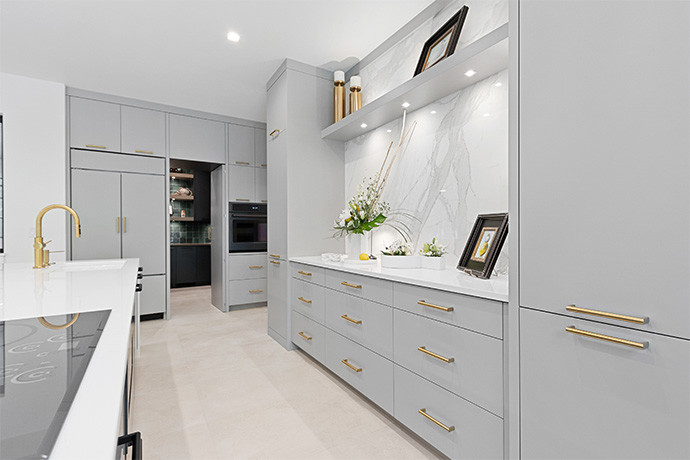 white kitchen and cabinets
