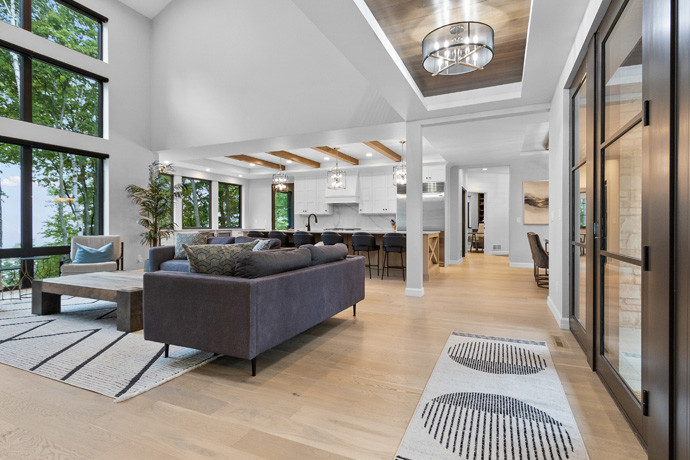 Living room with big windows
